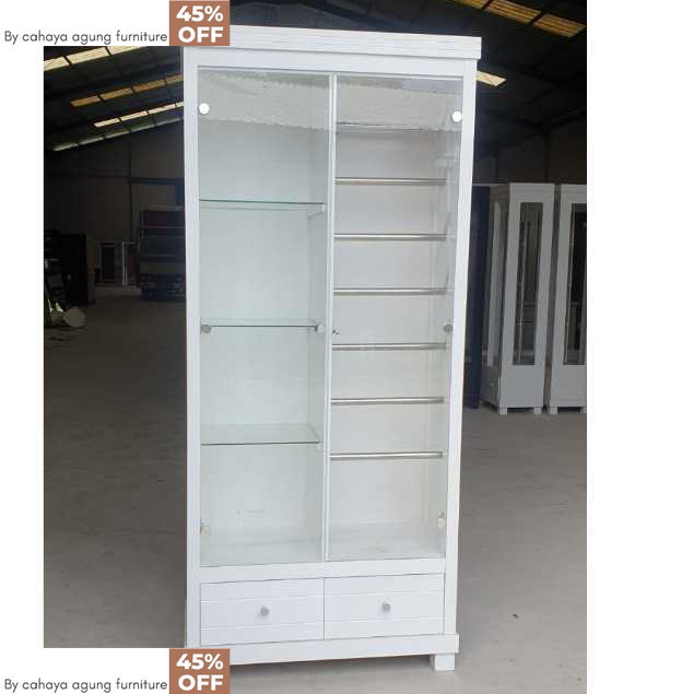 Lemari Tas Kaca lemari pajangan Lemari Hijab Kaca