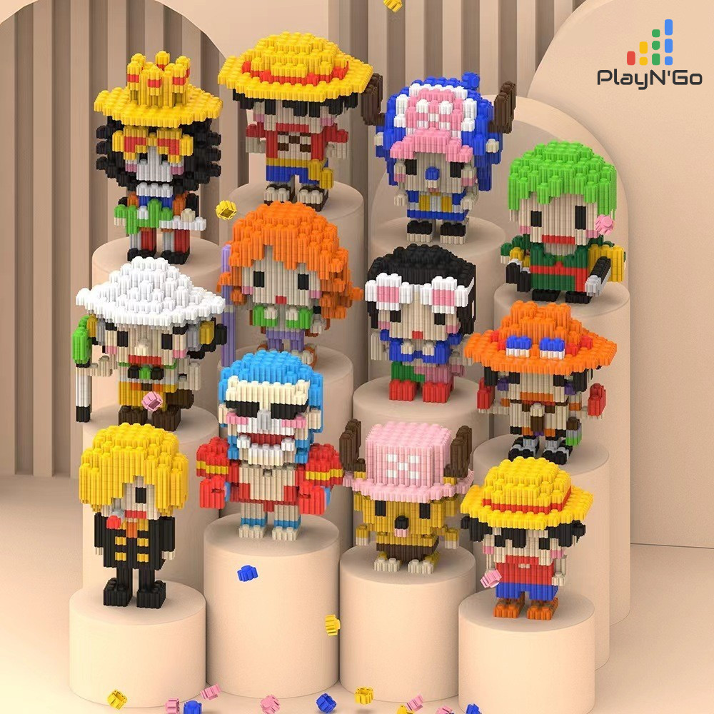 Nano Blocks Bricks ONE PIECE Mini Series 3D, Brick OnePiece Mainan Blok Susun, brick luffy zoro, Dek