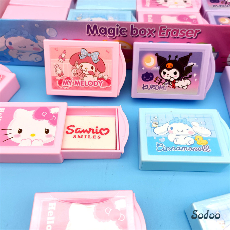 

Sanrio Kotak Ajaib Penghapus Hadiah Pembelajaran Siswa Penghapus Kotak Laci Kartun Kreatif-SO