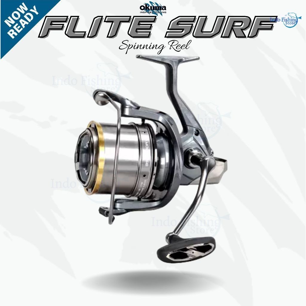 [BONUS 2 EXTRA SPOOL] Reel OKUMA Flite Surf FLS-1500AY Mancing di Pantai - Pelangi pancing