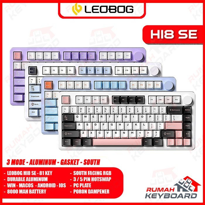 LEOBOG HI8 SE - 75% - 3 MODE - Aluminum - South RGB - Special Edition - Mechanical Keyboard