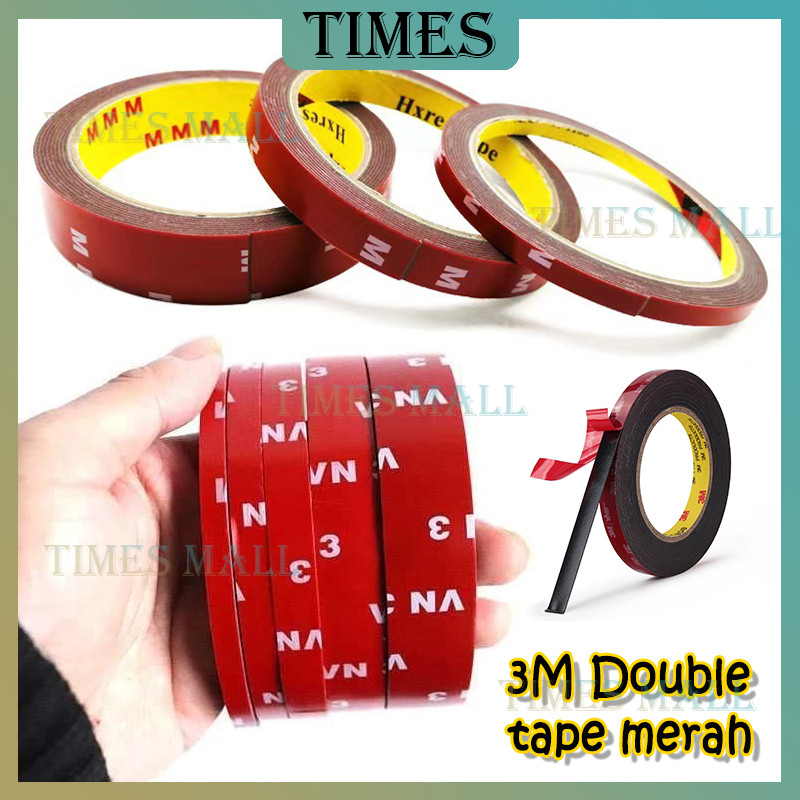 

Doubletape 6MM/10MM/20MM X3m/Perekat Dua Sisi Double Tape High Bond/Merah Double Tip Lem / Double Tip Lem 2 Sisi Kecil Besar /3M PE Double Tape