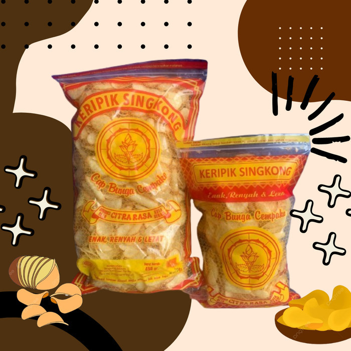 

Keripik Singkong Bunga Cempaka - 250gr