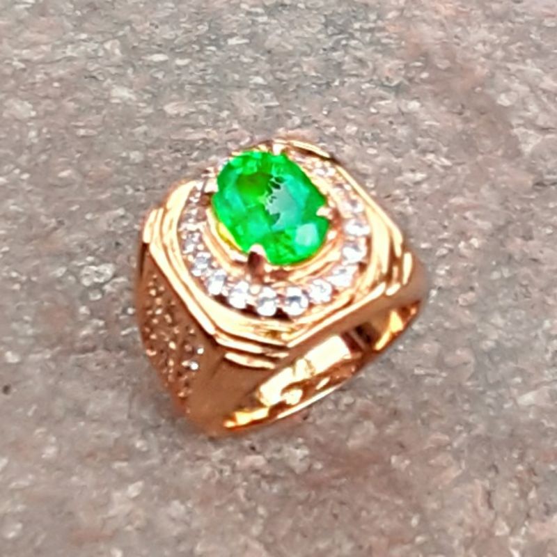CINCIN BATU ZAMRUD CATAM ASLI SUPER MEWAH