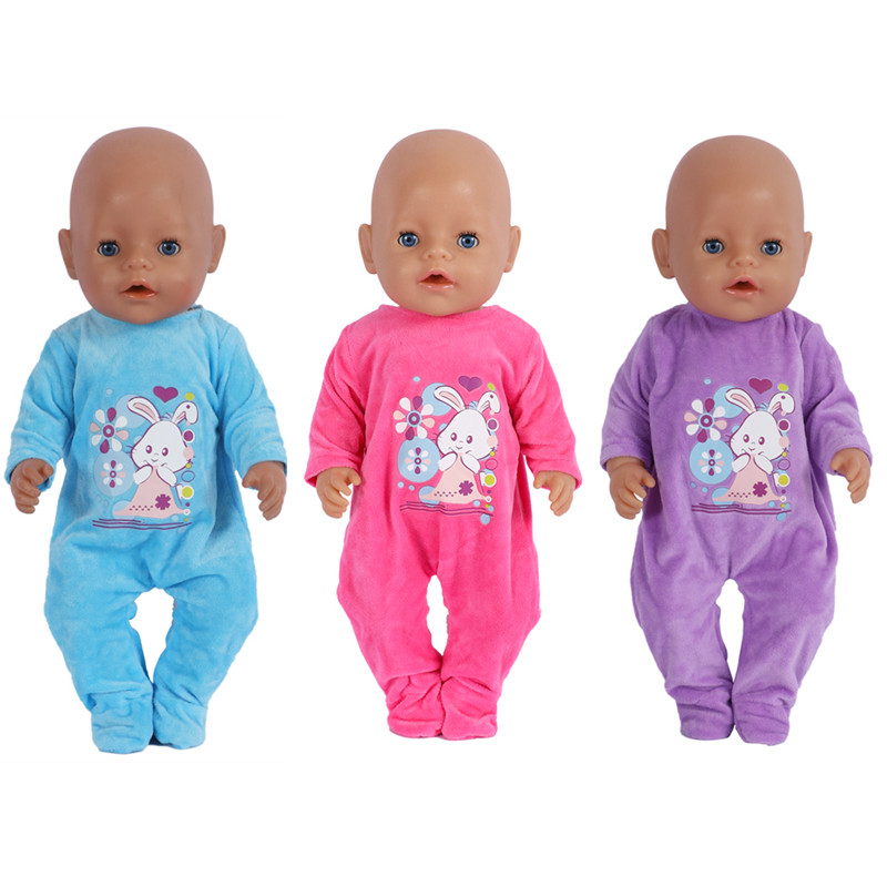 New Doll Jump Suits For 43cm Baby Doll 17 inch Reborn Baby Dolls Clothes And Accessories Rompers Bab