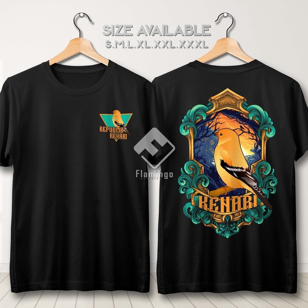 AT.OFC Kaos Burung Kenari Kicau Mania Baju Murai Batu Cucak Ijo Cotton Combed 24s