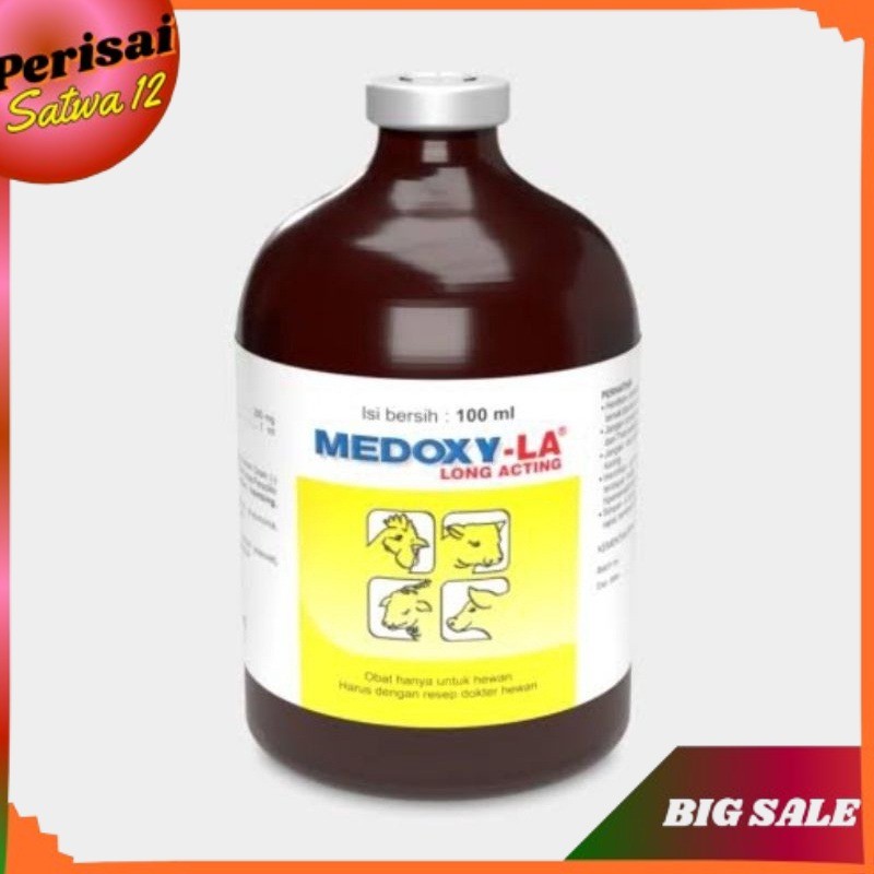 MEDOXY LA 100ML OBAT HEWAN SAKIT OBAT SAPI OBAT KAMBING OBAT KERBAU OBAT KUDA OBAT SUNTIK BABI ANTIB