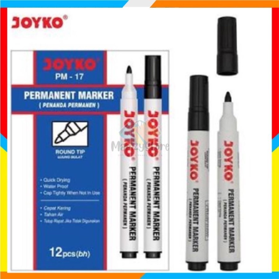 

Spidol Permanent Marker PM-17 Joyko HITAM Harga 1Pcs