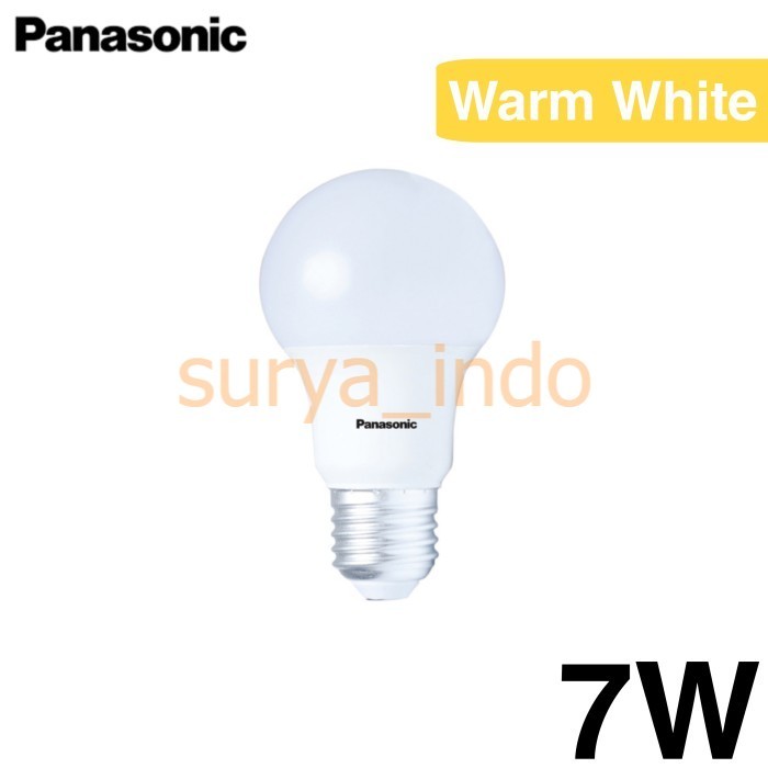 LAMPU LED 7 WATT KUNING PANASONIC 3000K BOHLAM E27 LAMPU HEMAT ENERGI WARM WHITE