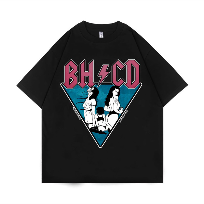 Kaos Baju BH/CD Plesetan Band ACDC Live In Concert World Tour | T-shirt Oversize hitam Parodi | Meta