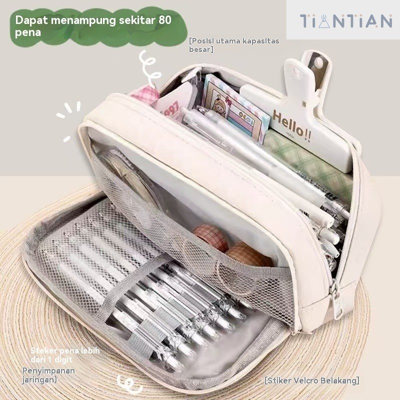 

TIANTIAN Pencil Cases Large Capacity Pencil Bag Pouch Holder Box for Girls Office Student Stationery Organizer School Supplies