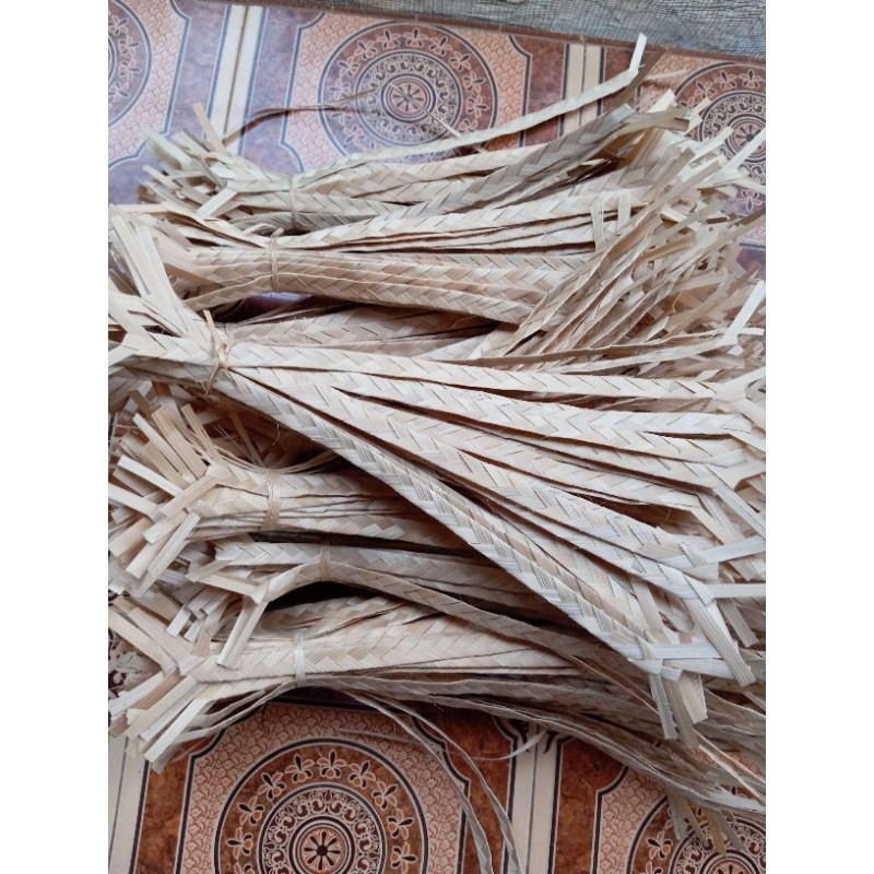 Tali jinjing kepang Besek | Jinjingan Besek | Tali besek bambu | Tali kepang  Jinjingan | Kreasi Ker