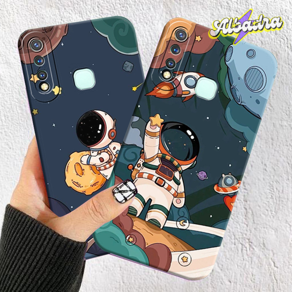 Sofcase Vivo Y11/Y12/Y12i/Y15/Y17/Y19 Motif Astronot  Aesthetic-Case Astronot  - Case Terbaru - Case