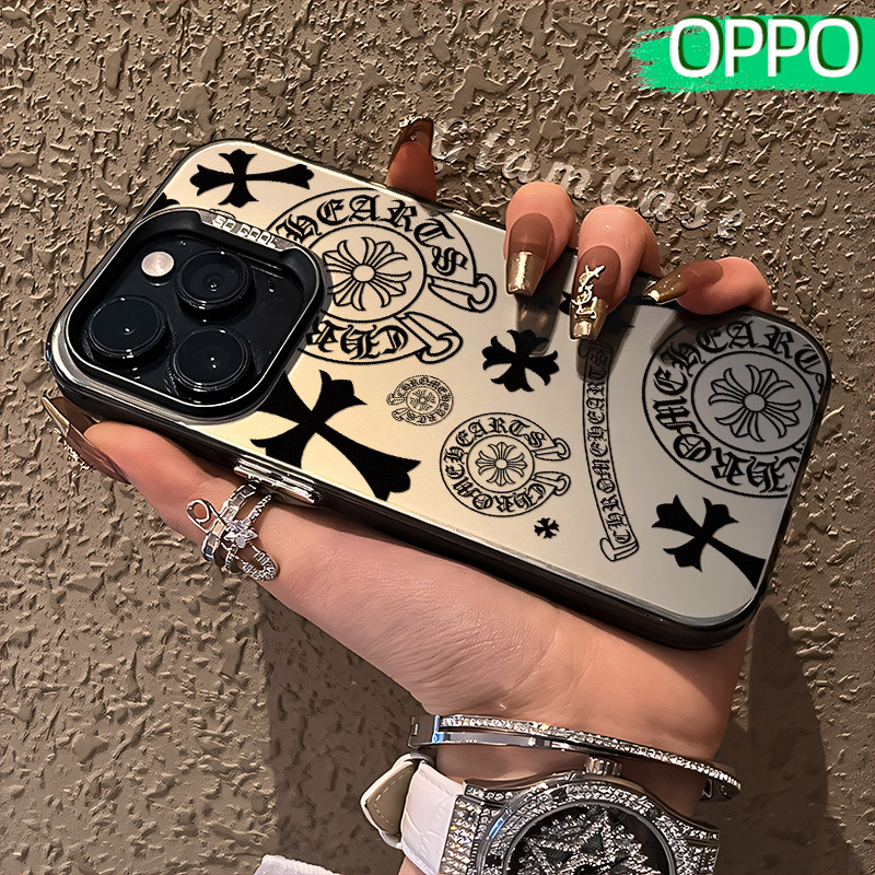 Keren Simbol Glossy Hologram PC Case OPPO A18 A57 A16 A15 A17 A60 A3x A3s A5s A54 A53 A12 A31 A58 A1