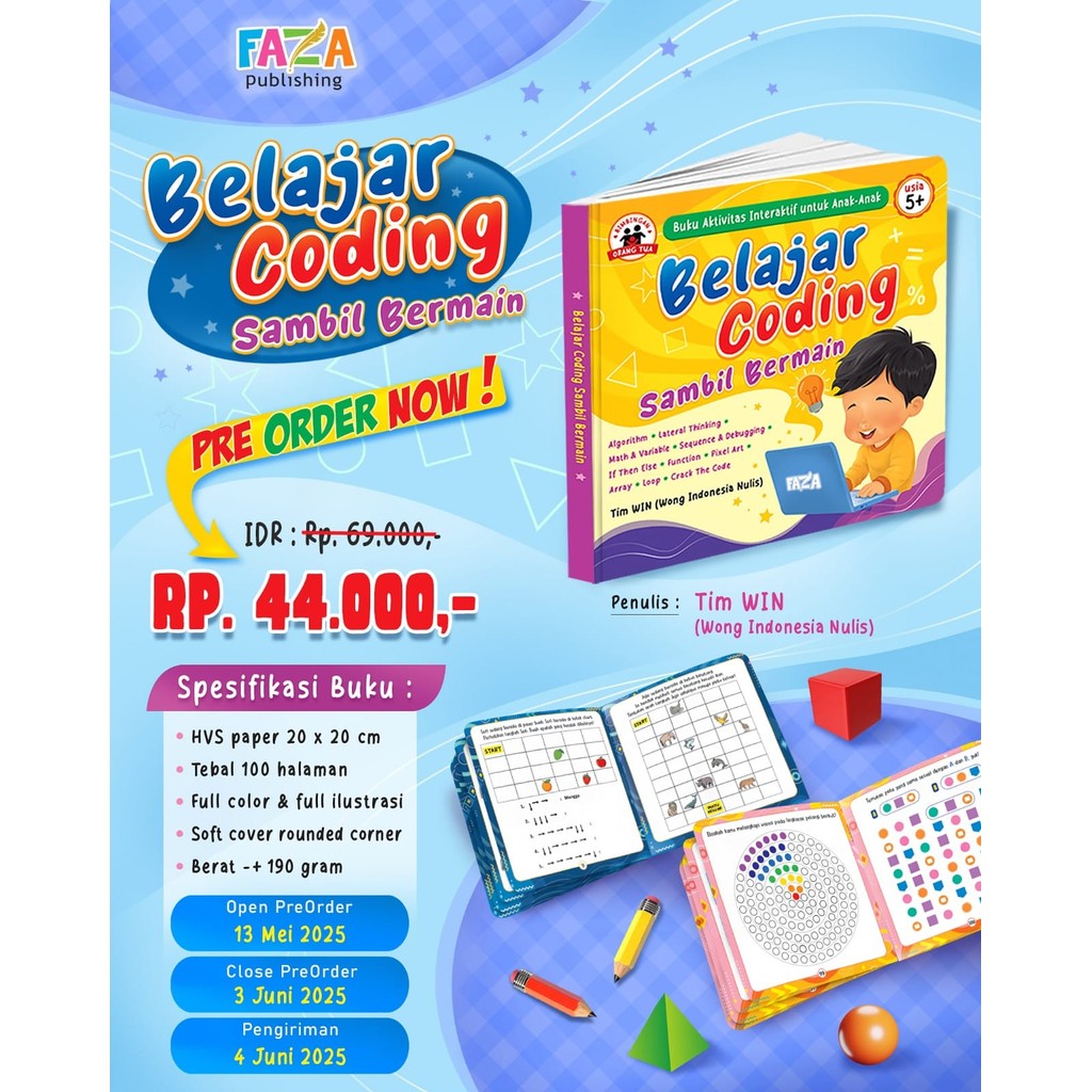Buku Aktivitas Anak Belajar Coding Sambil Bermain