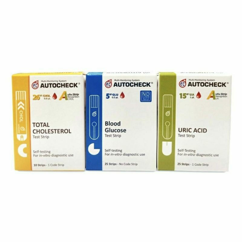 Refill strip AUTOCHECK 3IN1 strip isi ulang gula darah, kolesterol & asam urat