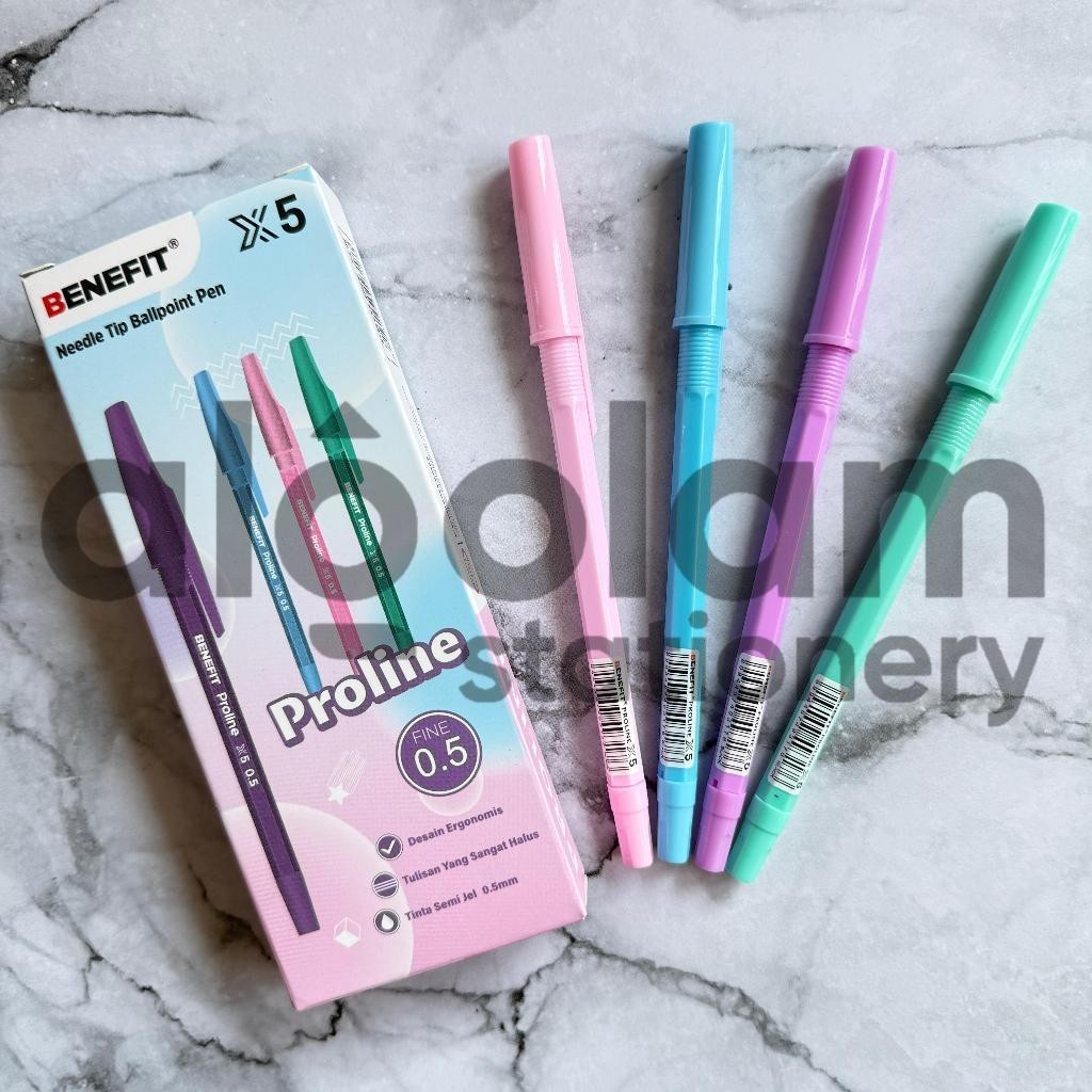 

SELUSIN ( 12 PCS ) Pulpen Pastel BENEFIT Proline X5 0.5mm lengkap