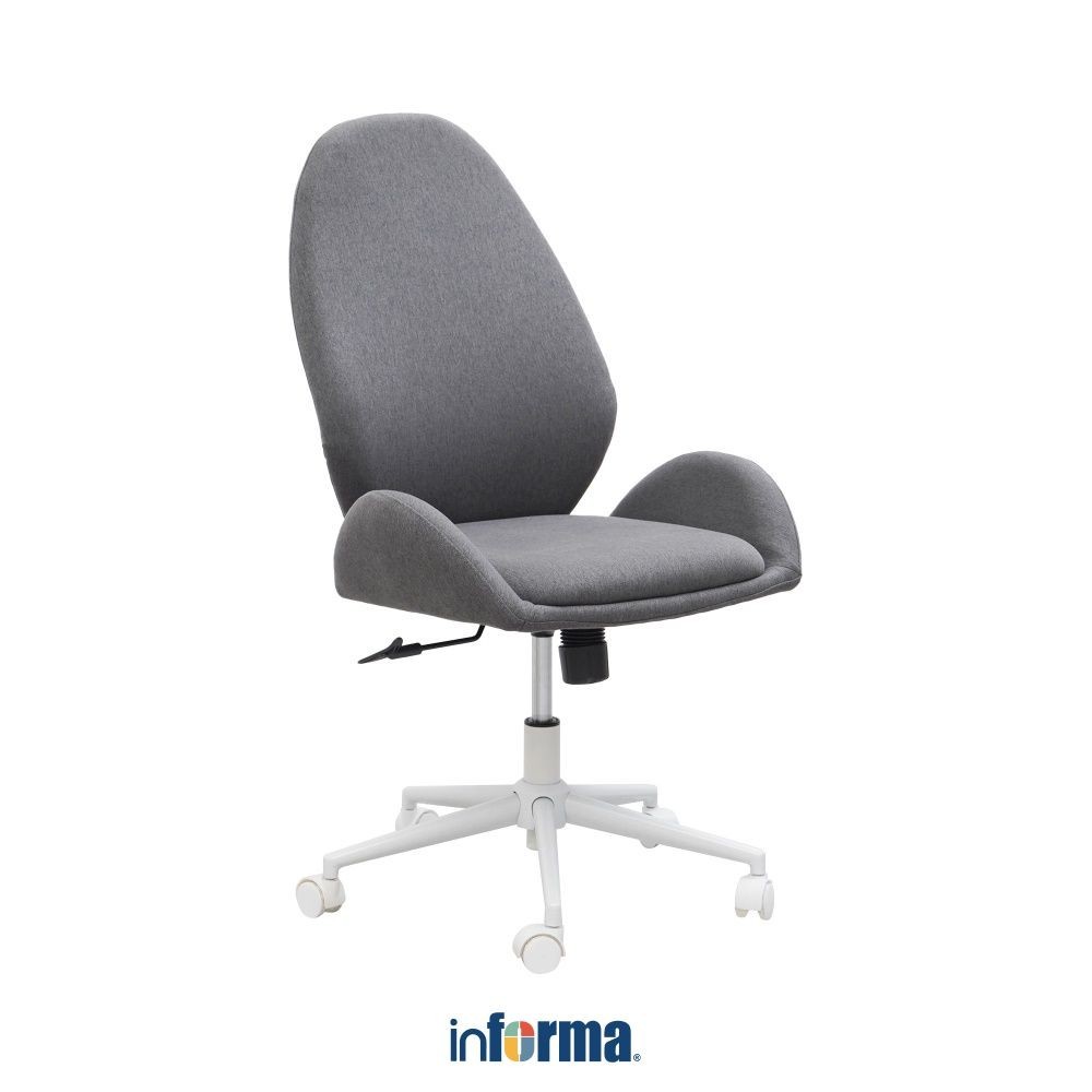 

Informa Zarina Kursi Kantor - Abu-Abu Tempat Duduk Kerja Dengan Roda Office Chair Kursi Staff Karyawan Furniture Indoor Kantor