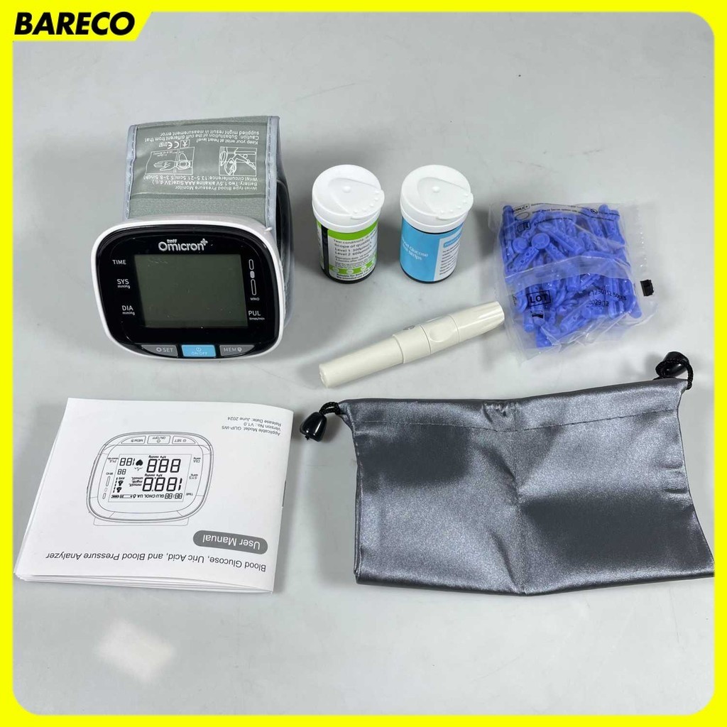 TaffOmicron Tensimeter Digital Pengukur Tekanan Darah Gula Darah - GUP-W5