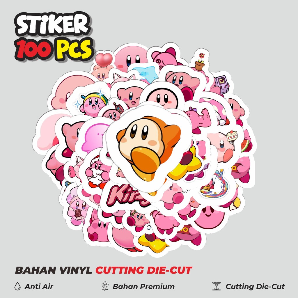 

Terbaru! 50 pcs Stiker Karakter Kirby V3 Dekorasi Lucu Kreatif untuk Notebook, Skateboard, HP