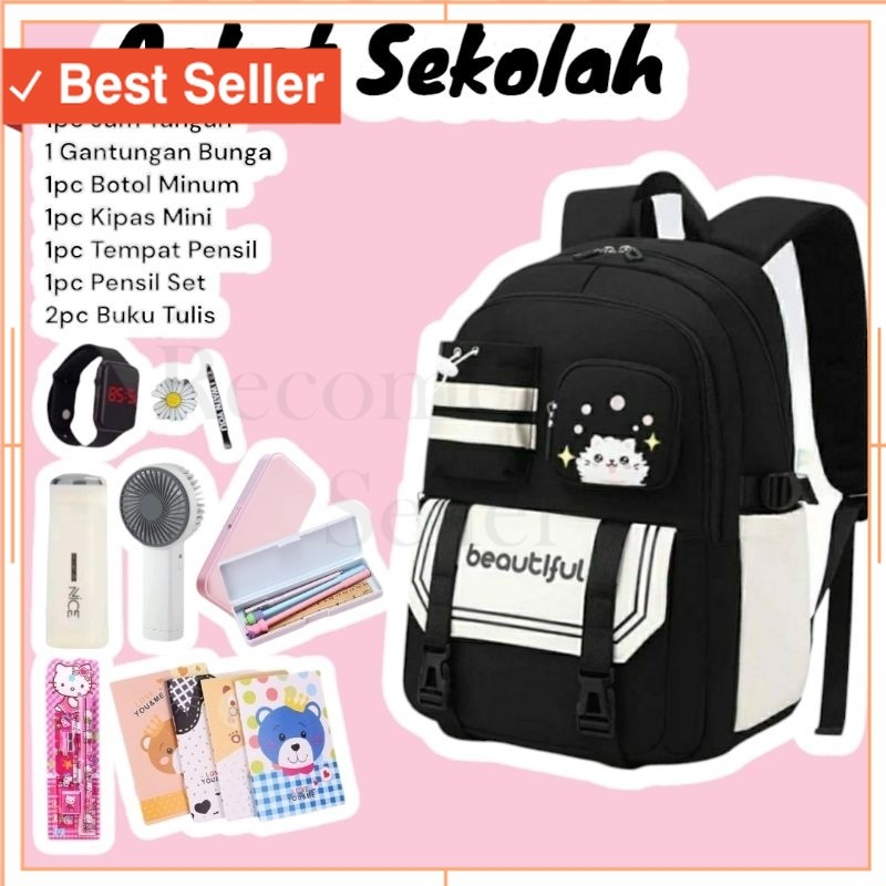 Tas anak sekolah keren lucu murah awet tebal / Banyak Bonus Tas Sekolah Anak Perempuan BEAUTYFULL SD
