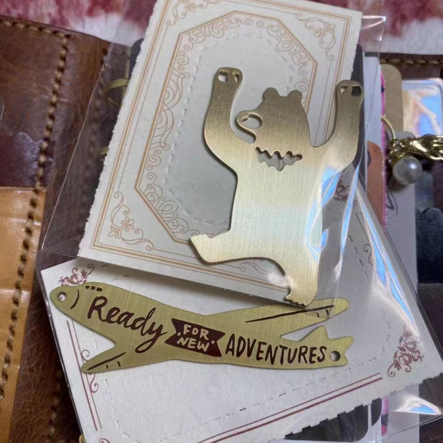 

New TN Pendant Ornament Set Retro Travelers Notebook Decoration Metal Bookmarks DIY Stationary Office Accessories