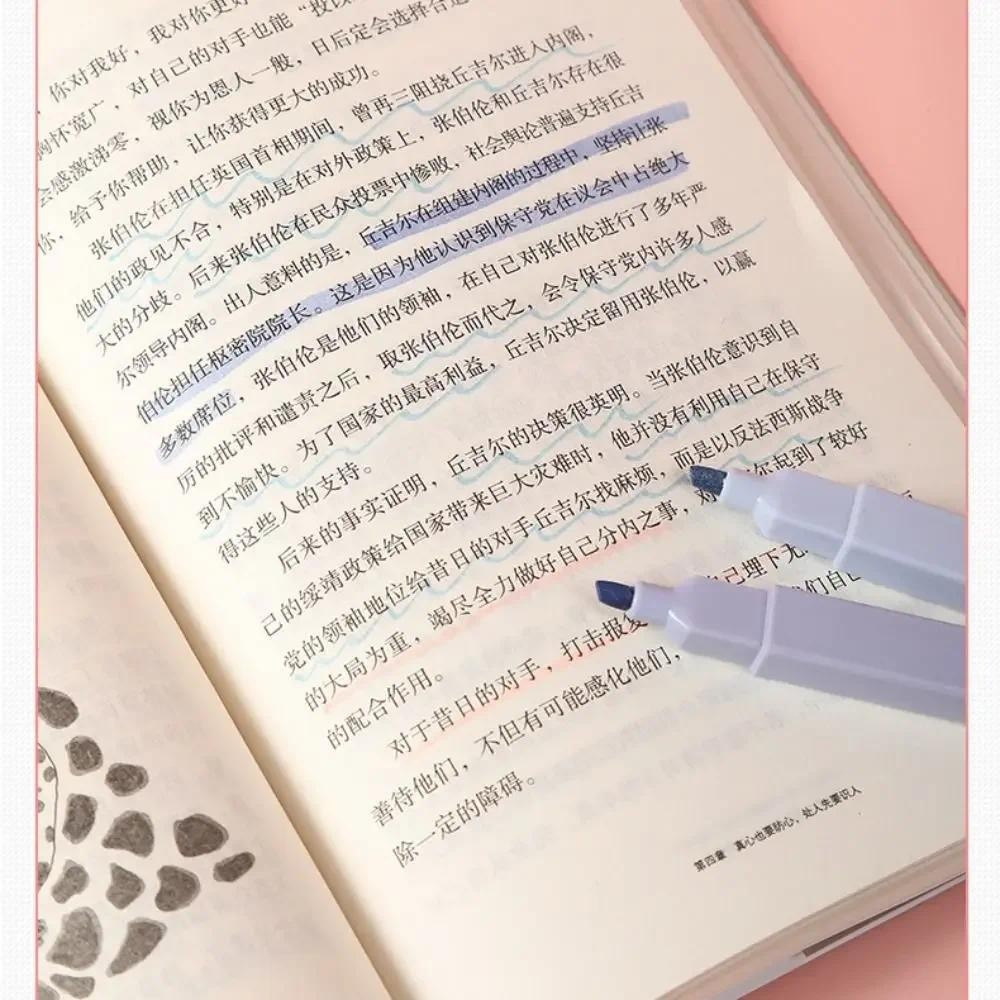

Single/Double Headed Highlighter Pens New Aesthetic Fluorescent Pastel Highlighters Stationary Supplies Colored Markers Pens