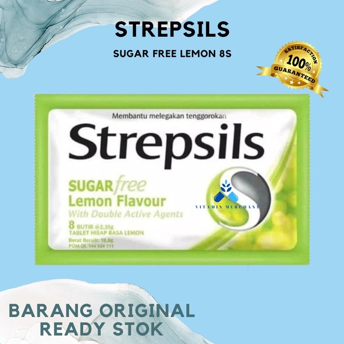 

Strepsils Sugar Free Lemon 8s - Permen Pelega Tenggorokan - vm2