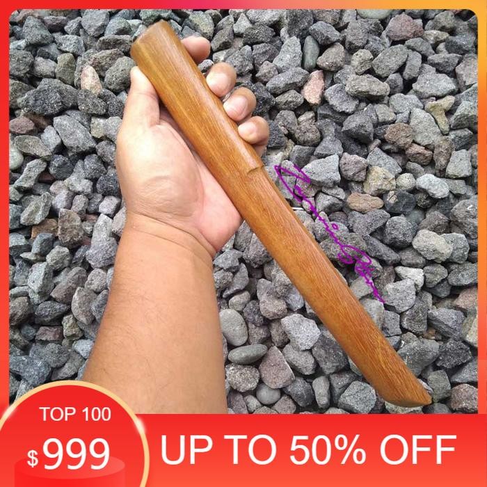 Tanto Pisau Kayu Bengkirai - Berkualitas - Latihan Bela Diri AN10