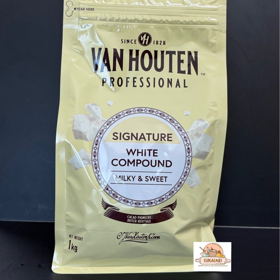 

Van Houten White Coin 1kg compound chocolate WCC cokelat coklat putih