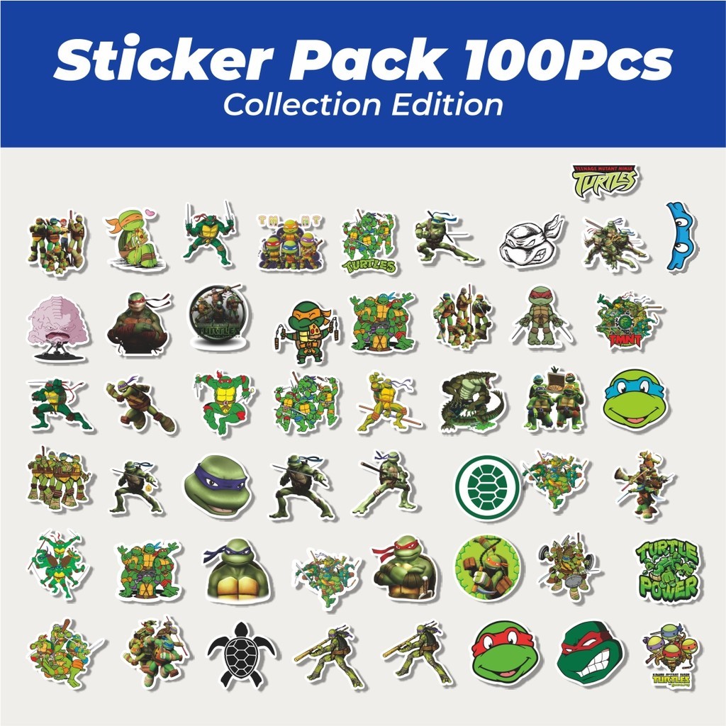 

Hot Stiker Ninja Turtles [Kura Kura Ninja] Lucu Anti Air Stikers Berperekat Waterproof Sticker Decal Buat Motor Helm Buku Journal Koper Casing HP Laptop Botol Minum