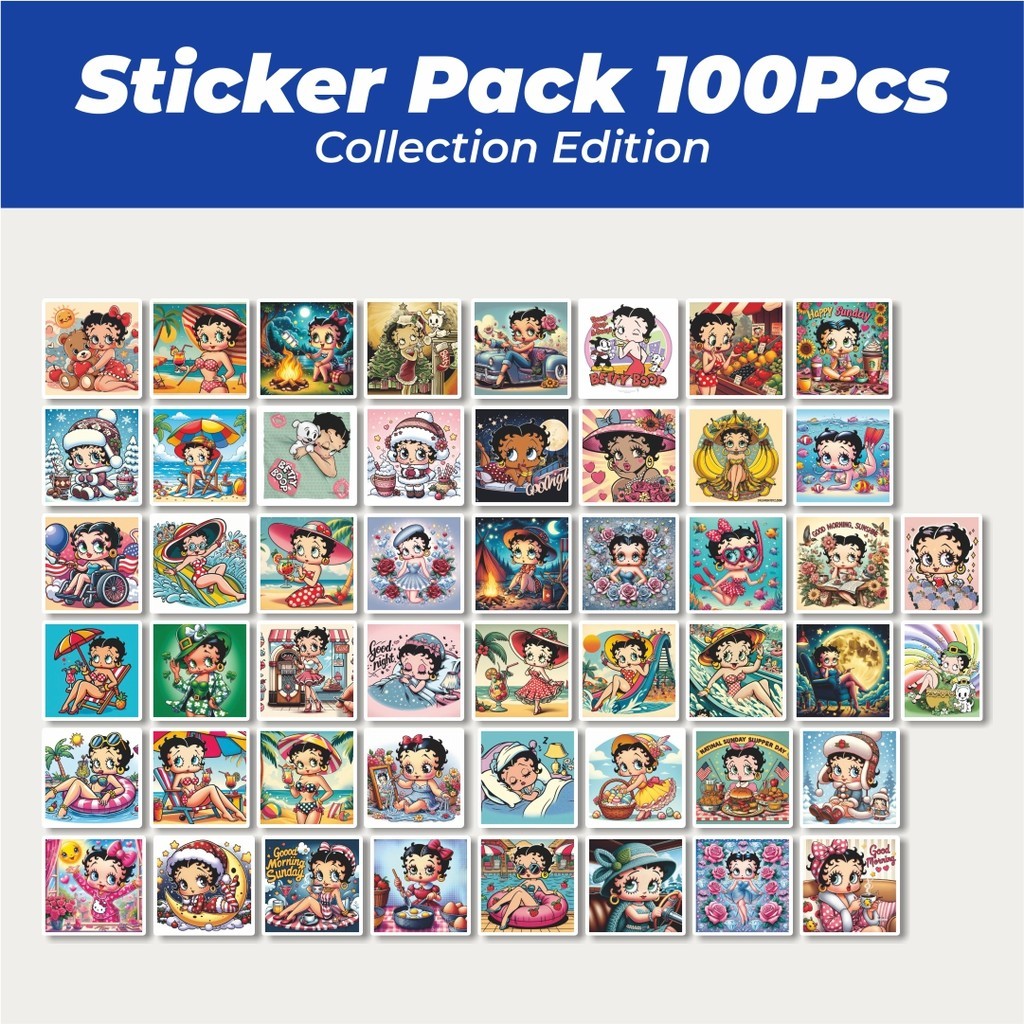 

Hot Stiker Kartun Betty Boop Versi 2 Lucu Anti Air Stikers Berperekat Waterproof Sticker Decal Buat Motor Helm Buku Journal Koper Casing HP Laptop Botol Minum