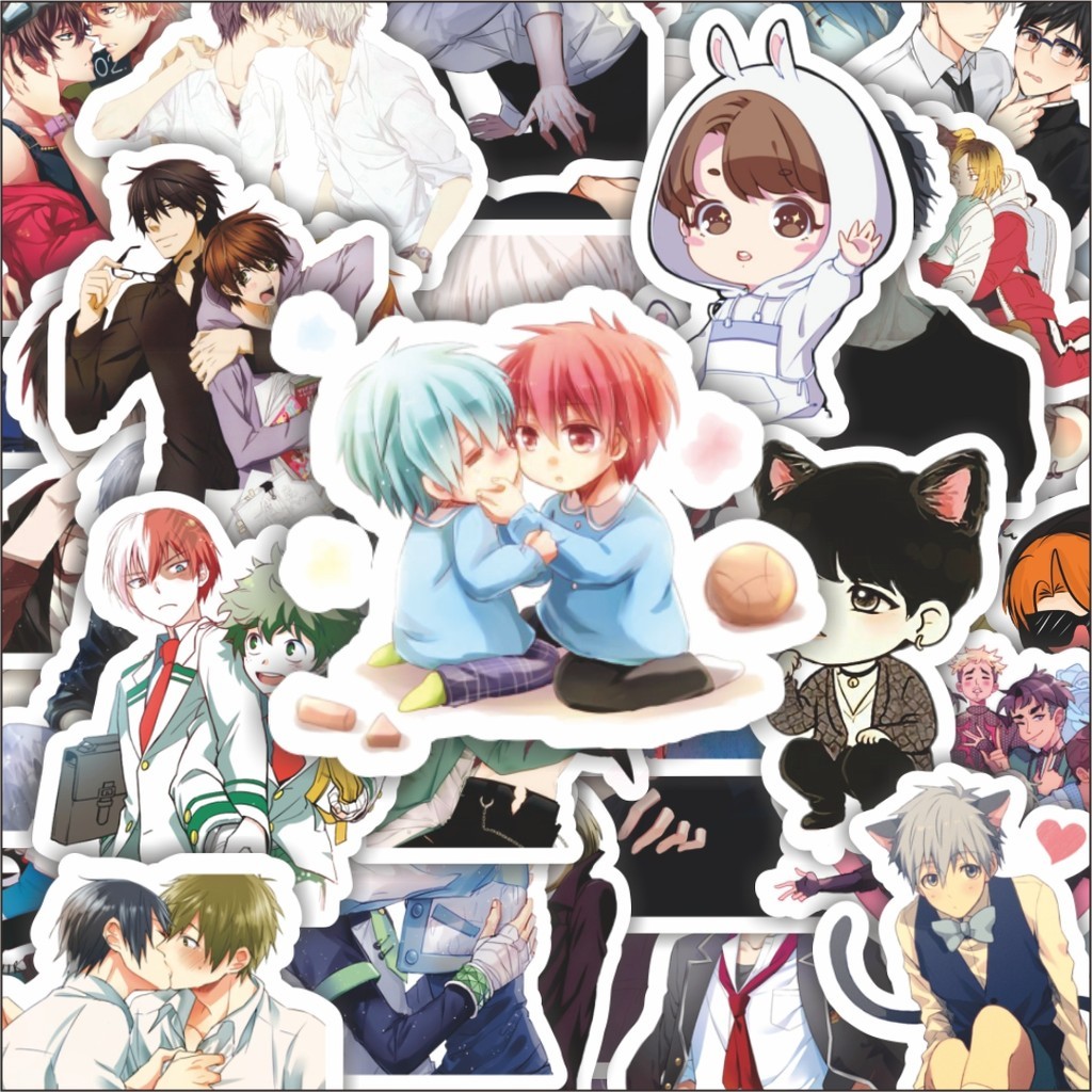 

100PCS Lucu Stiker Anime & Manhwa Boys Love Stiker Aesthetic Stiker Anti Air Stikers Berperekat Waterproof sticker decal buat Motor Helm Buku Journal Koper Casing HP Laptop Botol Minum Hadiah anak