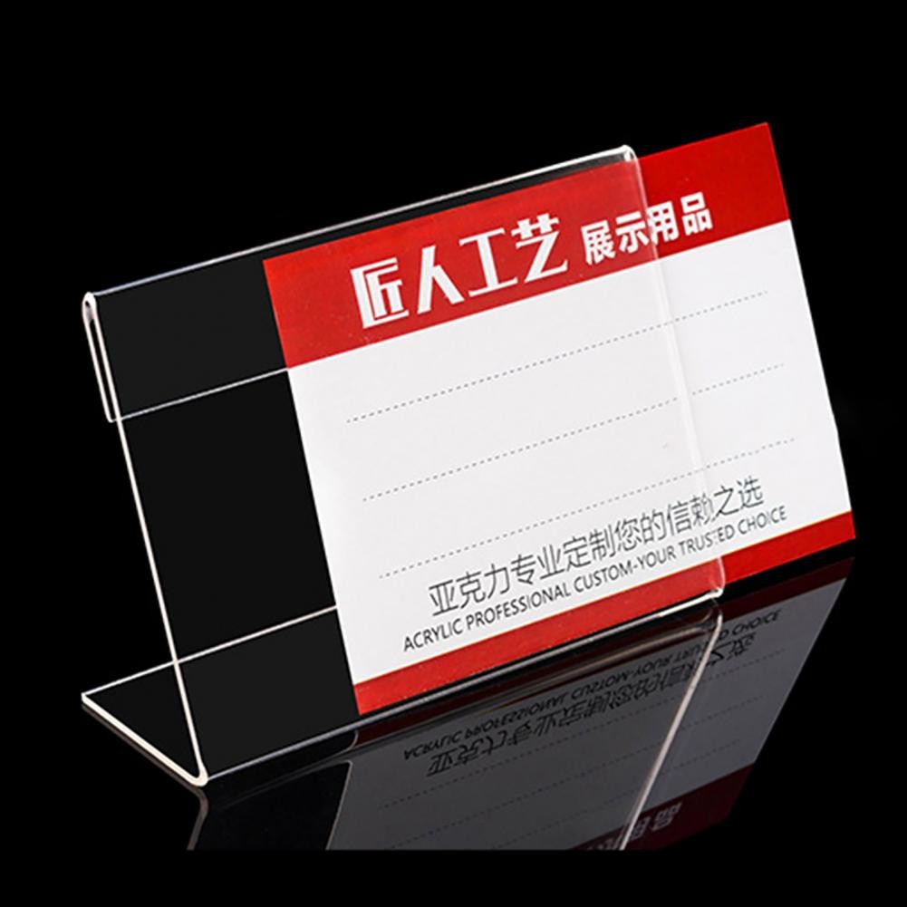 

Multi-function Transparent Acrylic Display Holder For Meeting Clear Plastic Desk Sign Labels Frame Price Tag Paper Card Holders