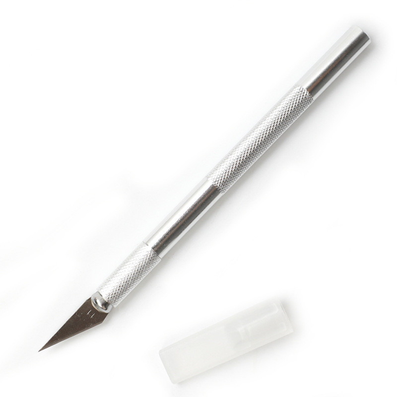 

Non-Slip Metal Scalpel Knife Tools Kit Cutter Engraving Craft knives + 5pcs Blades Mobile Phone PCB DIY Repair Hand Tools