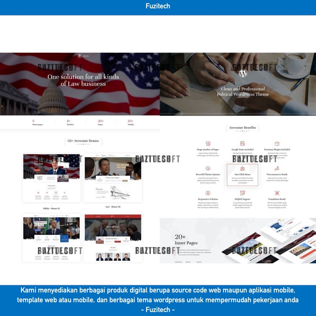 TEMA WORDPRESS POLITIX - POLITICAL CAMPAIGN   D5193 TEMPLATE WEB BY FUZITECH ORIGINAL