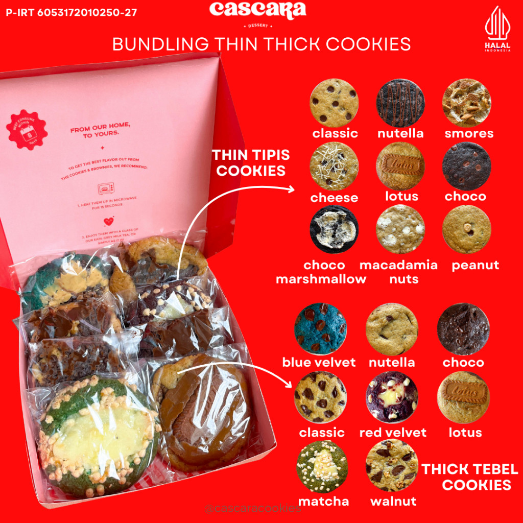 

Cascara Cookies - Soft Baked Thin dan Thick Cookies Mix Paket Hemat Bundling isi 2 - 9 Premium