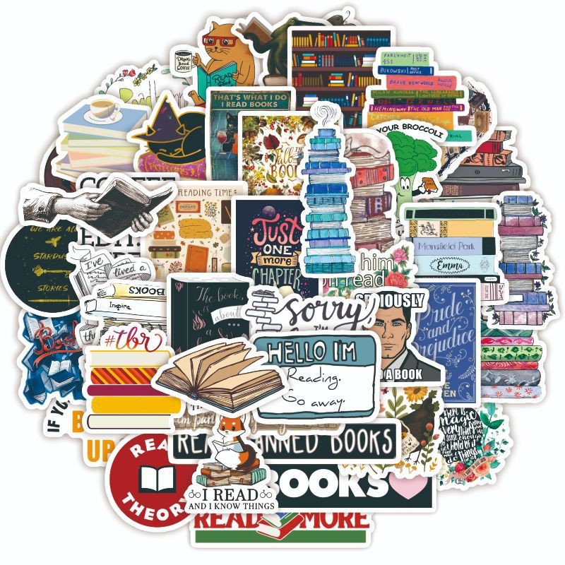

10/30/50/100pcs Reading English Stickers Laptop Bicycle Guitar Skateboard Sticker Kid DIY Graffiti Waterproof stickers