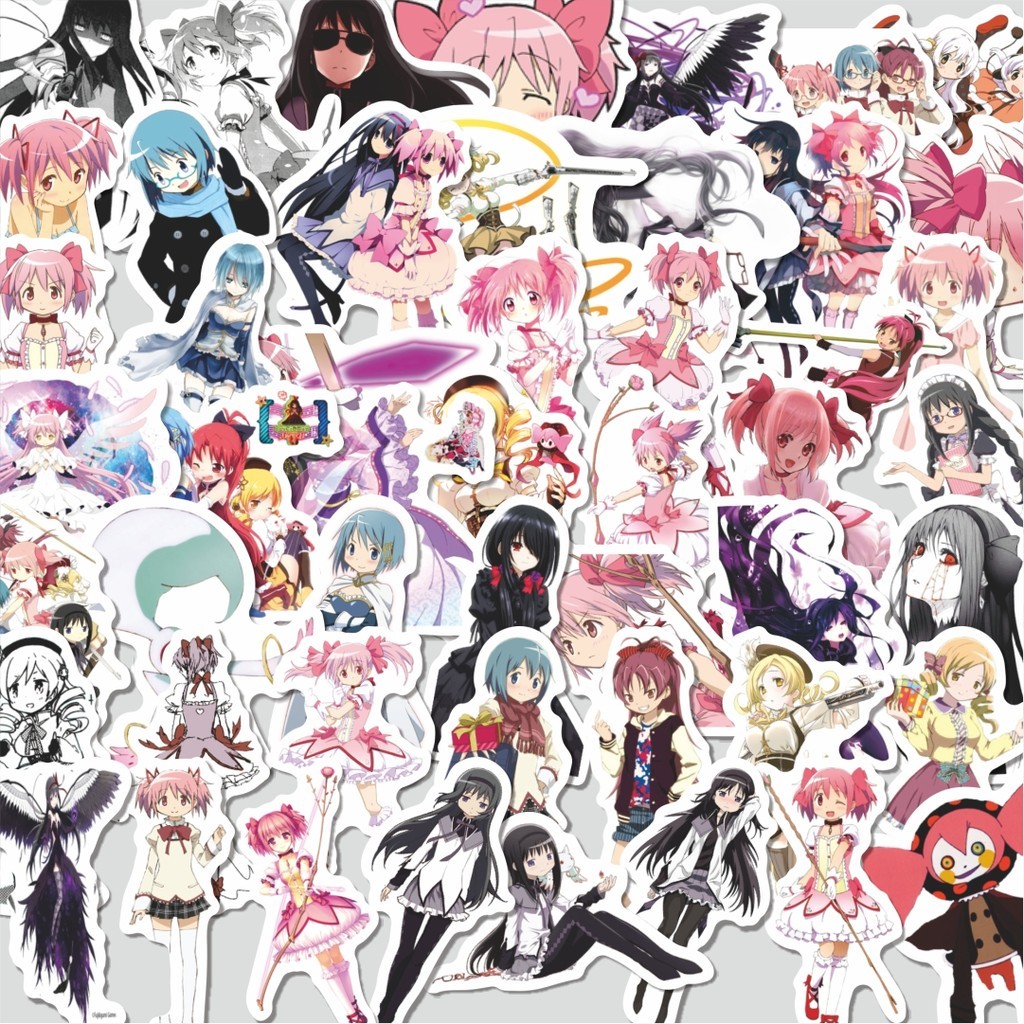 

Stiker Cutting Pack Sticker Anime Magica Madoka Sticker Isi 100Pcs Series Aesthetic Lucu Keren Untuk Koper Bahan Vynil