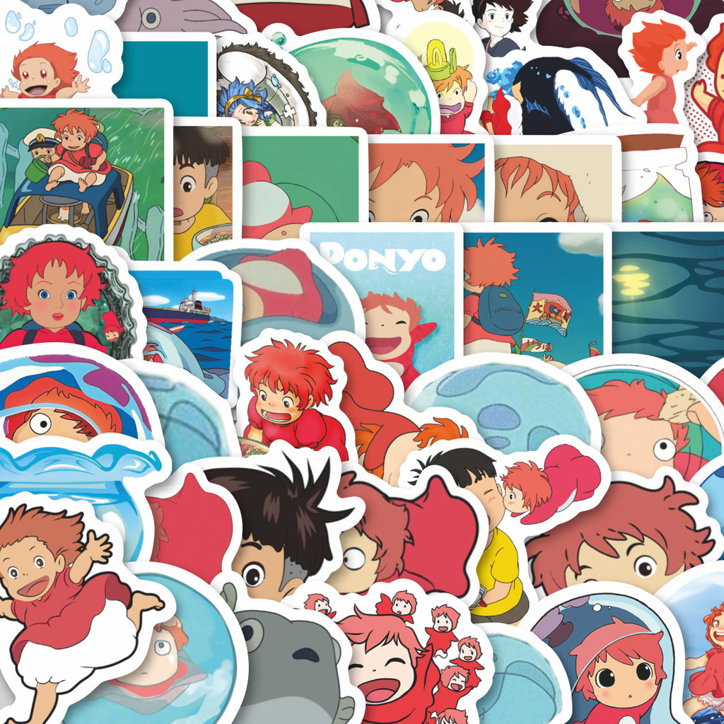 

Stiker Cutting Pack Stiker Kartun Ponyo Isi 100Pcs Series Aesthetic Lucu Keren Untuk Koper Bahan Vynil