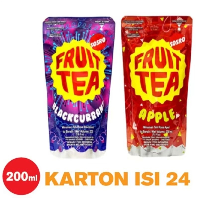 

FRUIT TEA DUS KARTON KARDUS POUCH 200ml isi 24