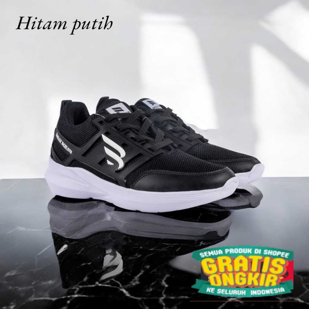 Sepatu sneakers Kasual Pria Hitam Polos Full black Sepatu Ballyboy Sekolah HItam formal/ tali