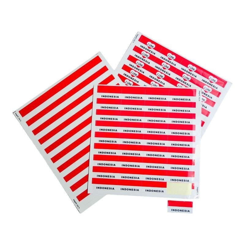 

Pernak Pernik Agustus / 1lbr isi 32 CUTTING STIKER PIPI BENDERA MERAH PUTIH ((CUTTING))