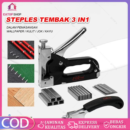 

Steples Tembak 3 In1 Stapler Gun Tacker 4 - 14 Mm Stapler Hekter Heavy Duty Alat Perkakas