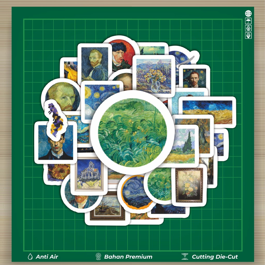 

HOT 50 PCS STIKER Stiker Van Gogh Stiker Fashion Cars Decal Dingin Kartu Album Custom Vinyl Anti Air- Sticker Aesthetic Buku Journal Koper Casing HP Tablet Laptop Helm Motor Botol Minum
