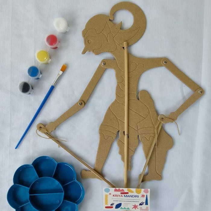 

wayang, wayang lukis, warna karton hardboard | prakarya edukasi anak TK, SD, SMP, SMA - Bima