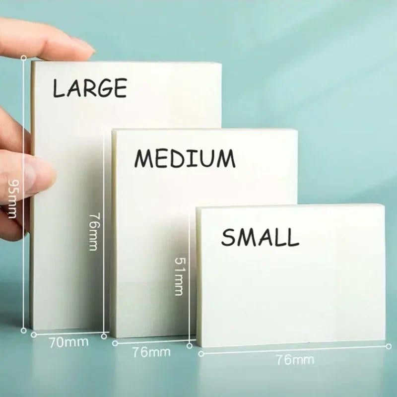 

50Sheets/Set Transparent Memo Pad Waterproof Sticky Note Pad Self-adhesive Notepad Stationery Memo Pad Marker Label Stickers
