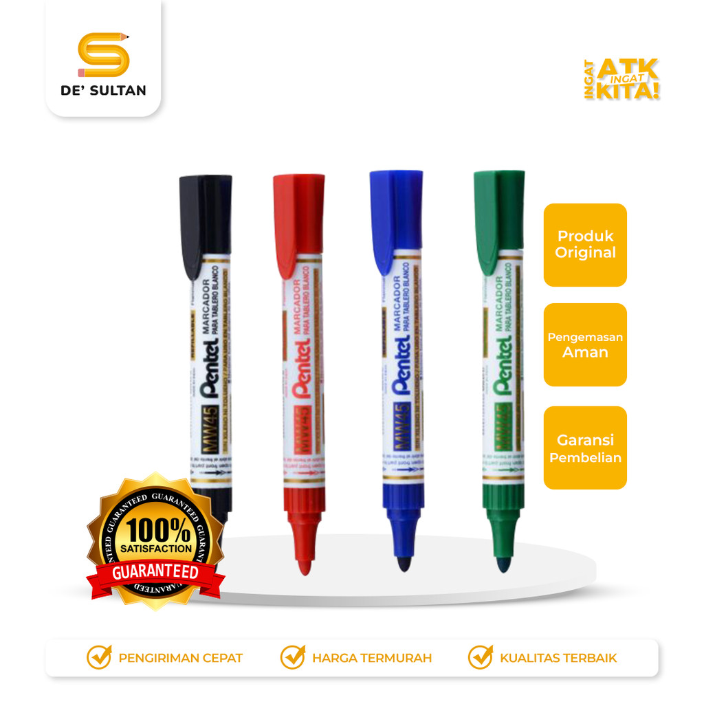 

PENTEL SPIDOL PAPAN TULIS/ WHITEBOARD MARKER MW45 (1PC)