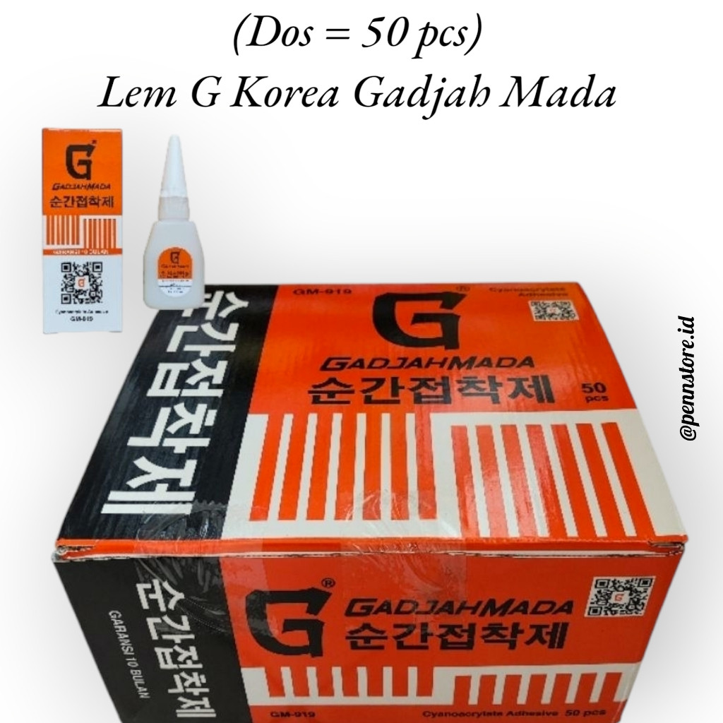 

JAMIN MURAH !!!(DOS = 50 Pcs)Lem G Korea Original - Serbaguna(BISA LANGSUNG ORDER)