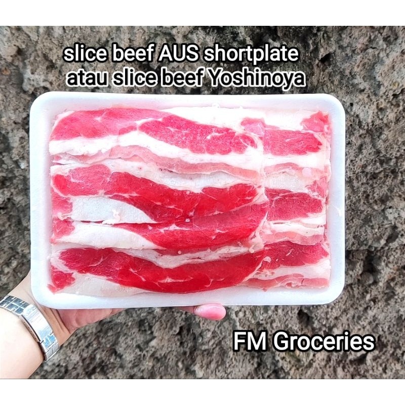 

Beef Slice AUS Shortplate Premium 500 Gram Halal | Beef Yoshinoya Premium
